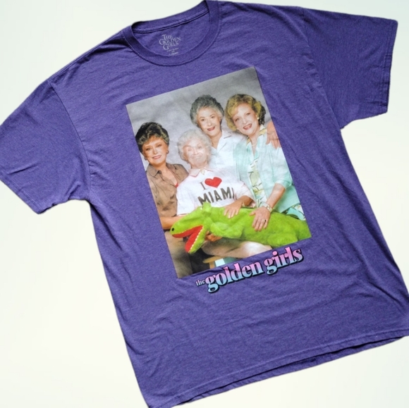 🎯🎯SALE🎯🎯 Golden Girls Purple I ❤️ Miami Top Sz Large - Picture 1 of 6